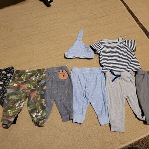 bundle of baby boy clothes. size 3-6 months